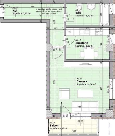 Panoramic Luxury Galata - Apartament 1 camera, 45 mp, Galata, statie autobuz - 4