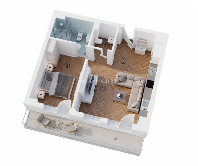De închiriat– Apartament 2 camere cu vedere frontală la lac, parcare si FACTURA - 8