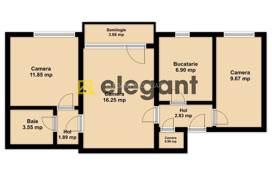 3  camere, 58 mp, etaj 1, Calea Bucuresti-Rotonda - 2