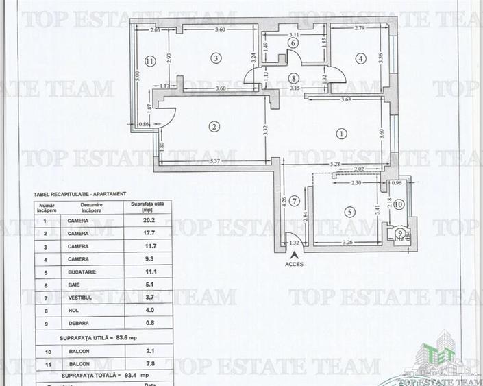 4 Camere | Victoriei | 2 x Balcon | 94 mp - 12