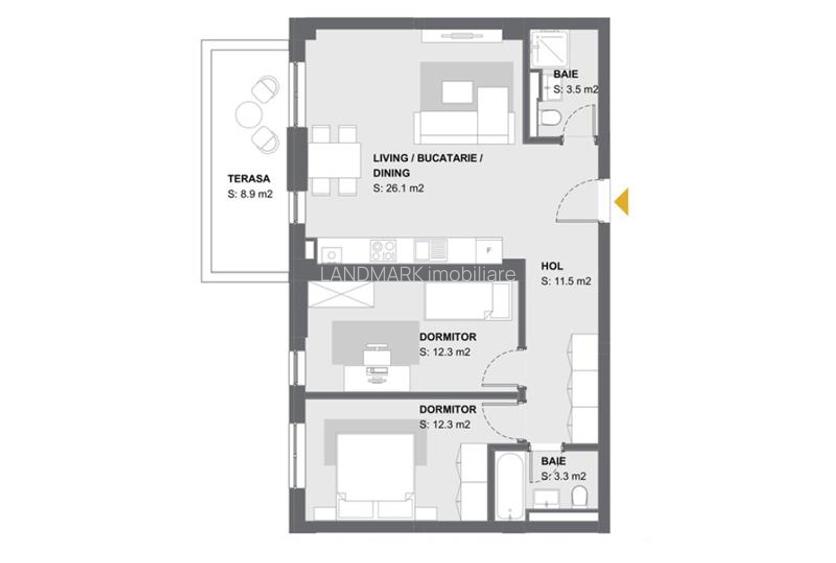 APARTAMENT NOU, CENTRALA PROPRIE, COMISION 0% - 3
