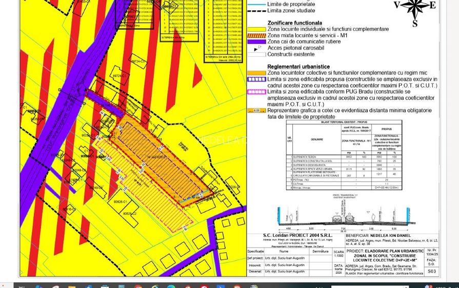 VAND TEREN CONSTRUCTII CU PROIECT DE BLOC BRADU ARGES - 2