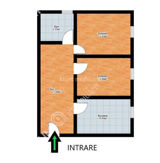 Apartament cu 2 camere decomandate in Turnisor Sibiu - 5