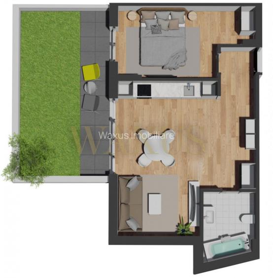 Apartament 2 camere, 51 mp, curte, garaj, zona Vivo - 2