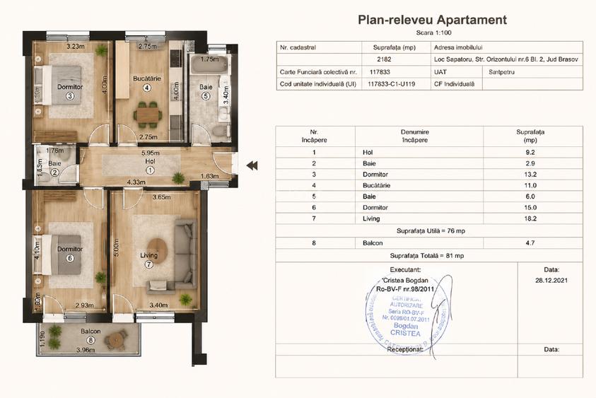 DIRECT PROPRIETAR | Apartament 3 Camere LUX | 76 mp | VIVAMUS PARK - 10