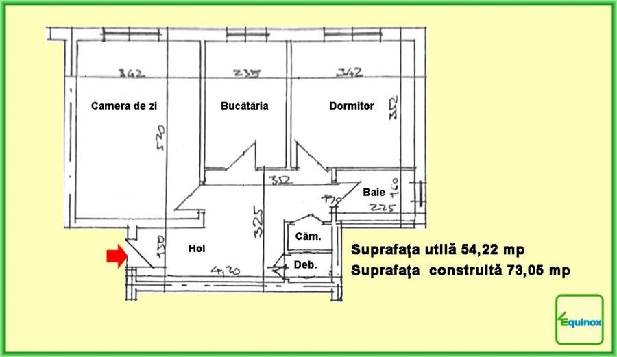 Apartament cu 2 camere de vânzare, Vest-Lamâița, ECX32576 - 1
