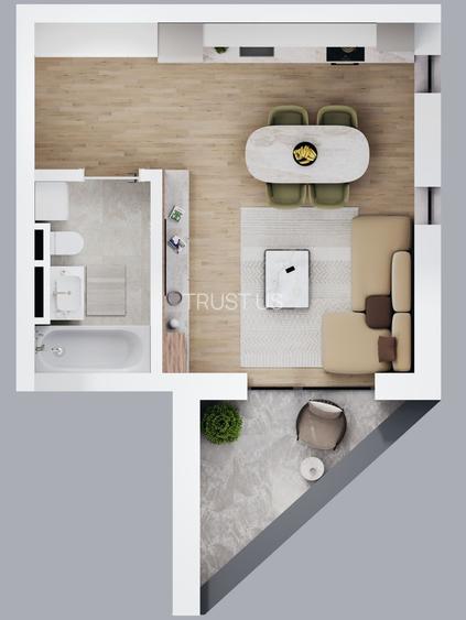 Comision 0% Apartament 1 cameră | 30,8 mp utili | Balcon 4,72 mp | Clădire NZEB - 2