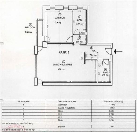 COMISION 0% APARTAMENT 2 CAMERE, 2 BAI 79 MP MURES BRAYTIM