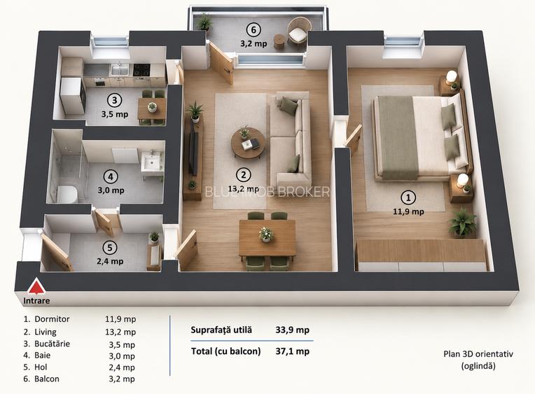 Apartament cu 2 camere situat în Tătărași - 9