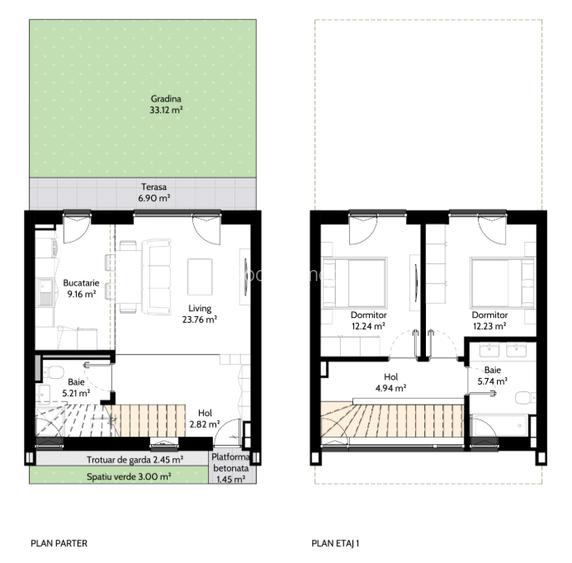 PRIMA ÎNCHIRIERE! Duplex cu gradina de Lux în h4l The Village - 10