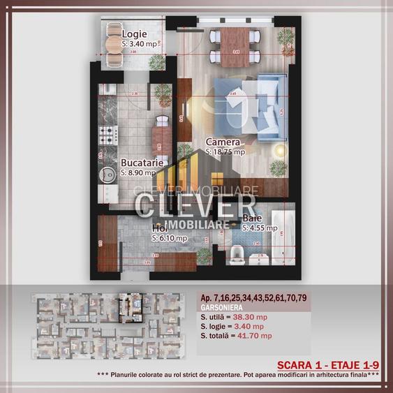 Garsoniera spatioasa Pallady, Metrou Teclu 12 min | Comision 0% - 3