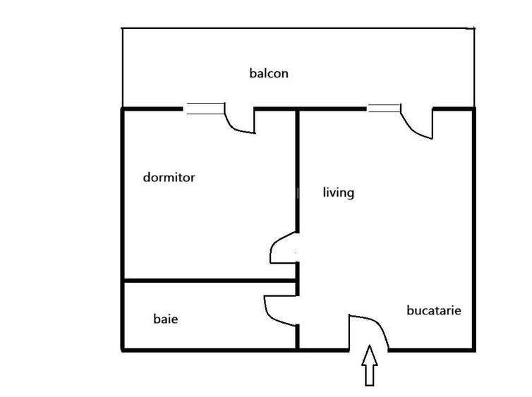 Apartament 2 camere finisat, 45 mp Floresti zona Poligon - 5