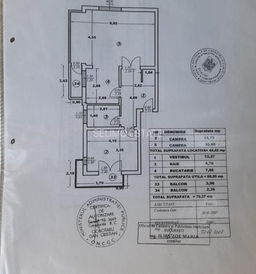 Inchiriere | 2 camere | 75 mp total |  Parcare + boxă | Centrală proprie - 14