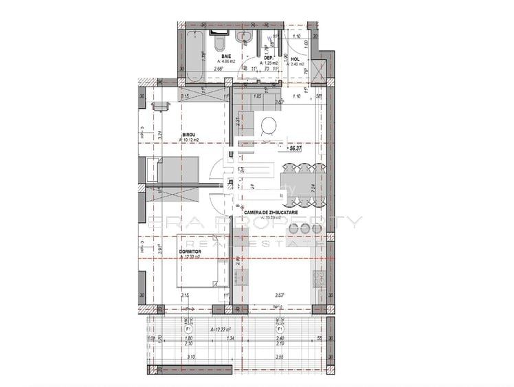 Apartament 3 camere 56 mp, zona Industrial Vest – Sibiu - 1