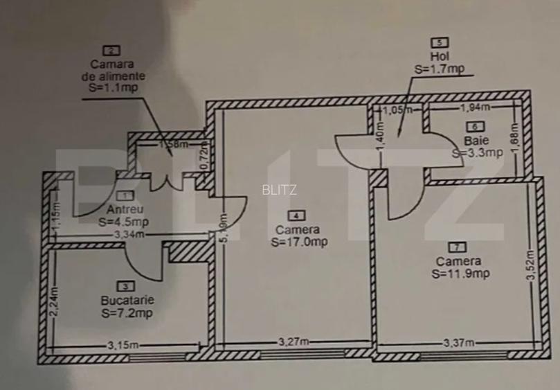 Apartament cu 2 camere, 47 mp, zona Horea-Ideal pentru locuit/inchiriat/investit - 9