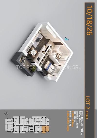 AP. 2CAM. LIVING OPEN-SPACE / INVESTITIE. PALLADY-METROU N TECLU! - 4