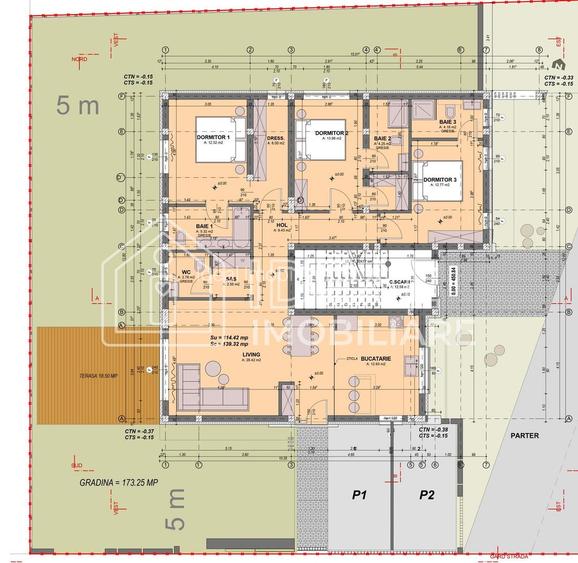 Apartament premium cu 4 camere și curte proprie – parter - 16