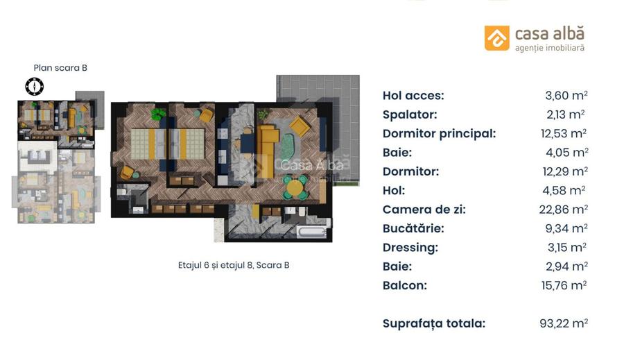 PROIECT NOU | apartament 3 camere LA CHEIE | Pacurari - Alpha Bank - 13