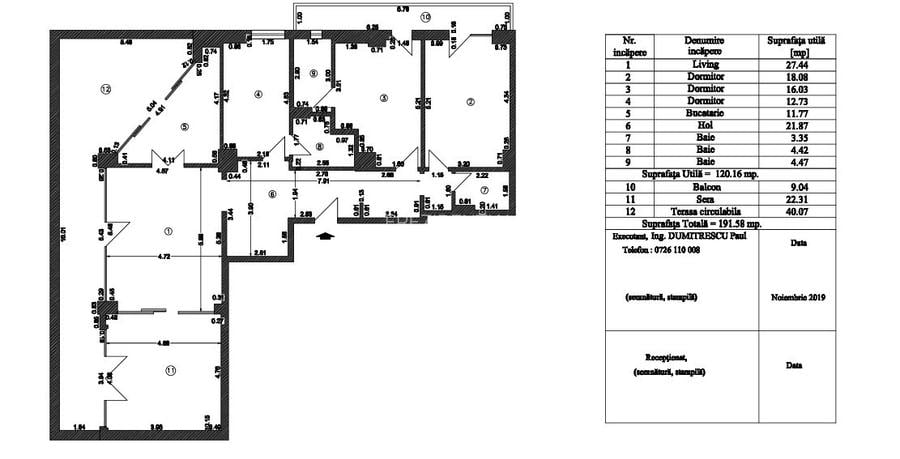 Apartament 4 camere-decomandat- parcare subterana-terasa-zona Grozavesti - 15