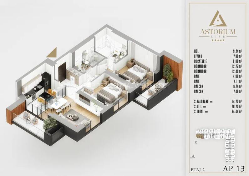 3 Camere_Astorim Life_Proiect Premium_Izolatie Fonica_ - 17