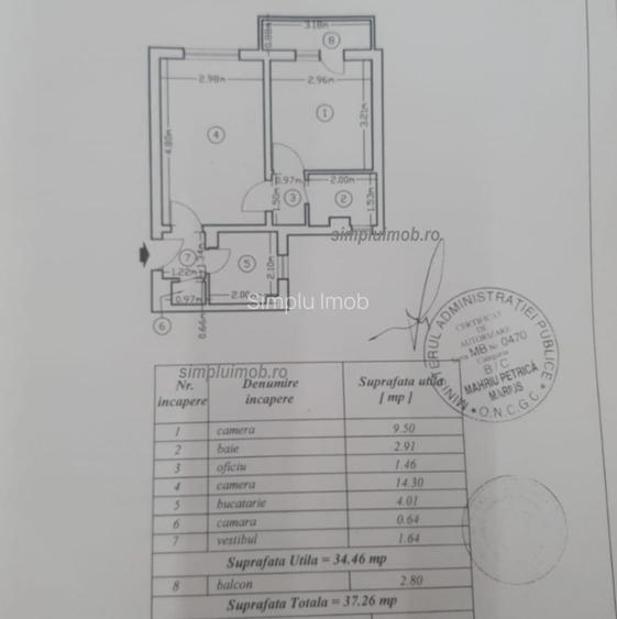 Metrou 1 Decembrie 1918 2 camere mobilat - 1