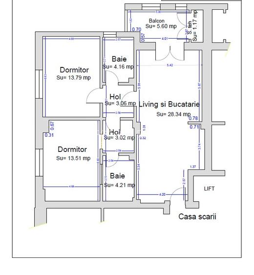 Apartament 3 camere 2 bai intrare Mamaia pe partea cu marea Mobilat utilat - 36