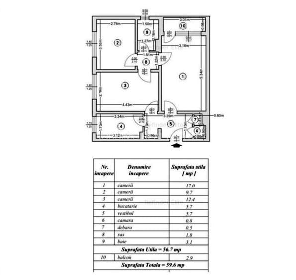 Apartament cu 3 camere si balcon, Afi Cotroceni, Favorit - Drumul Taberei - 1