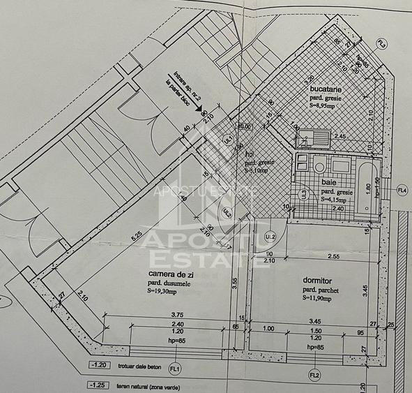Apartament cu 2 camere, decomandat, parter inalt,centrala proprie - 7