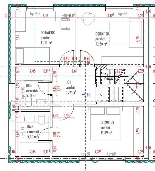 Proiect nou! Duplex de vanzare, 5 camere, Buna Ziua - 15
