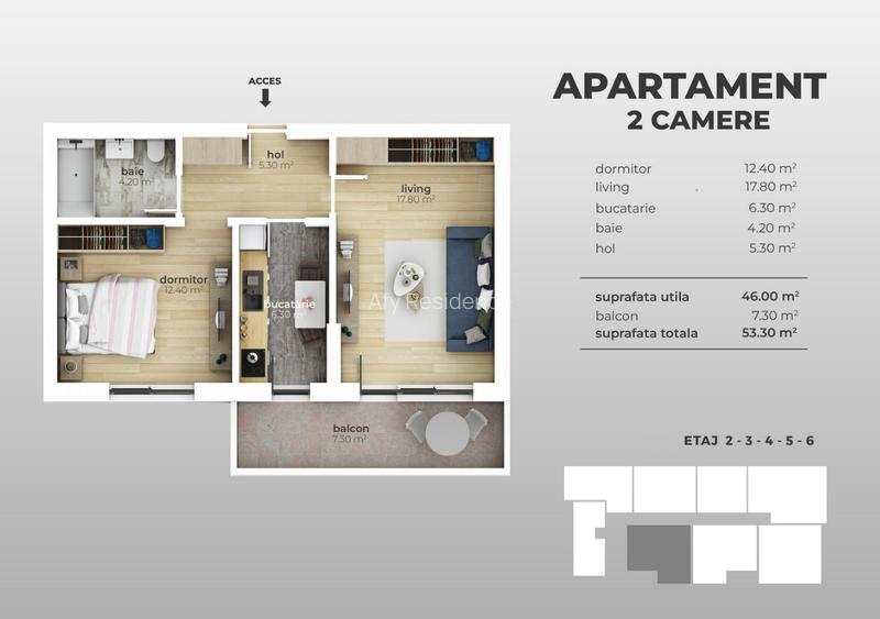Apartament decomandat cu 2 camere, zona Mall Grand Arena, Sector 4 - 1