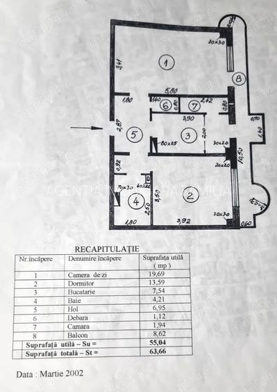 Apartament spatios, 2 camere decomandate, etaj 1, zona Piata Centrala - 6