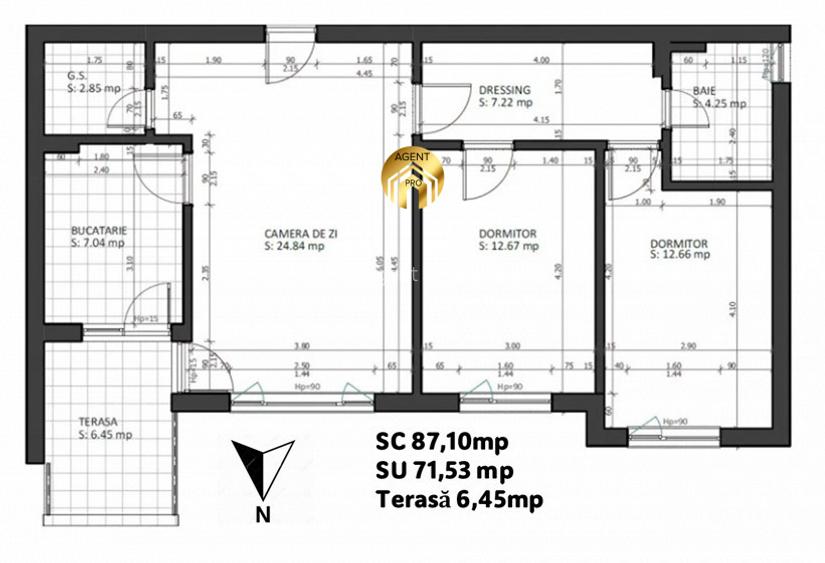 Apartament 3 camere Mobilat si Utilat - Greenfield Baneasa - 18