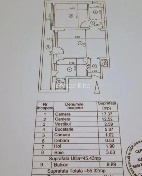 Vanzare apartament 2 camere central 55,32 mp| centrala proprie | Cantemir - Mara - 10