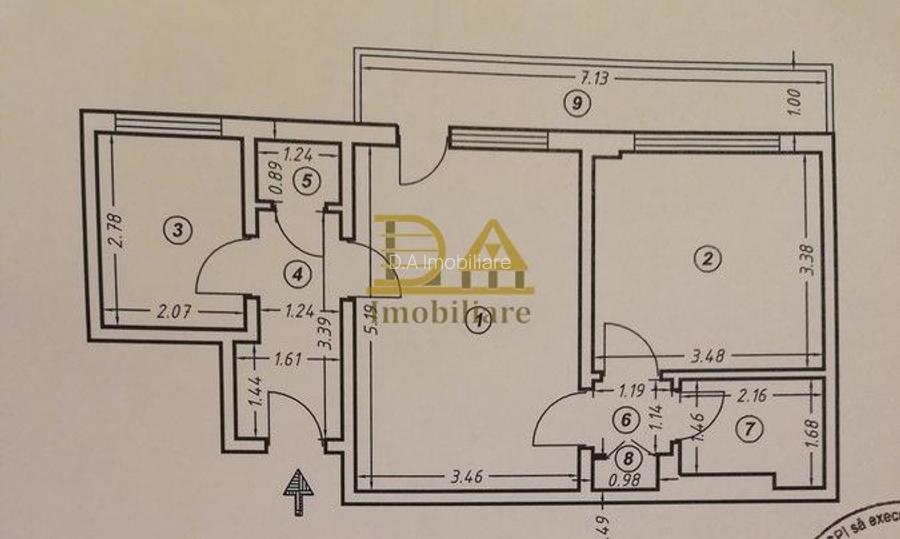 0% Comision, Apartament 2 camere, et 6/7, Zona 1 Mai - 1