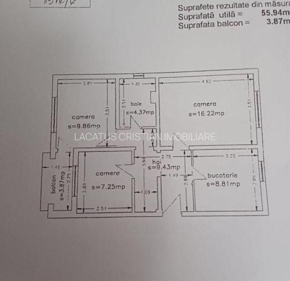 APARTAMENT 3 CAMERE DECOMANDAT CONFORT 1 ZONA CET - 7