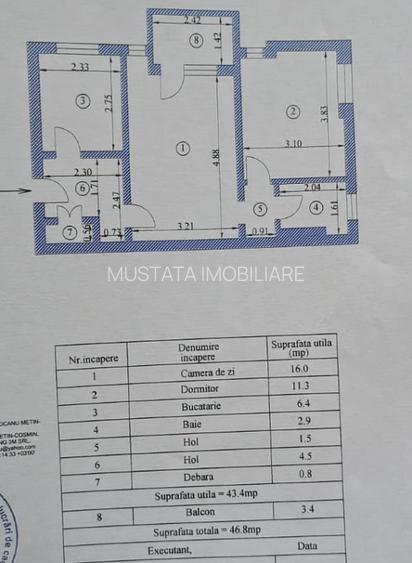 - Apartament 2 camere confort 1, zona Garii-Marna. - 8