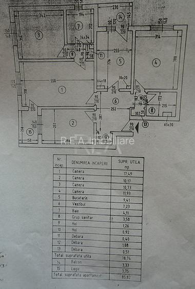 4 camere Fizicienilor, centrală, parcare, an 1985, 86 mp - 10