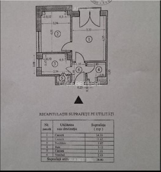 Calea Victoriei - Piata Natiunile Unite, blocul Turn, apart. 2 camere ,etaj 3 - 15