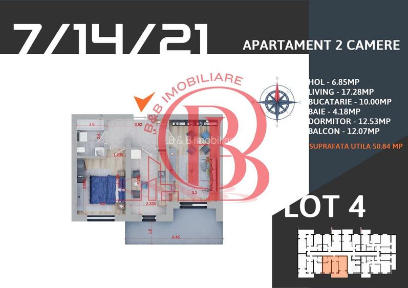 Apartament 2 camere Parcare inclusa Th. Pallady-Finalizat - 1