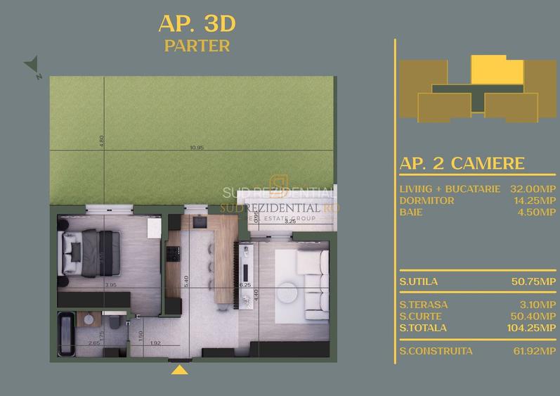Apartament nou, modern - 2 camere + curte 50.4 mp - Vidra, Ilfov - 8