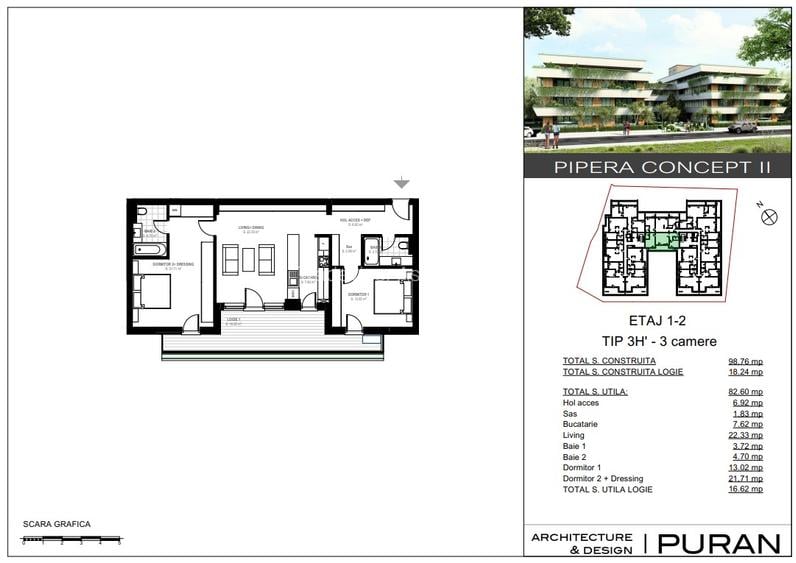 Apartament 3 camere – "Pipera Concept 2” • Premium Boutique - 12