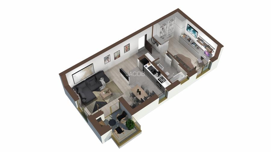 pachet complet in Alexandrescu5: Apartament 2 Camere + loc parcare + boxă - 2