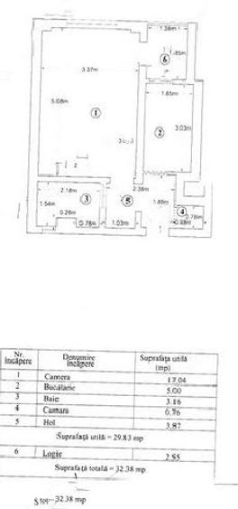 Dristor metrou ,decomandata,bl.1982,reabilitat,renovata,AC,balcon,geam la baie. - 8