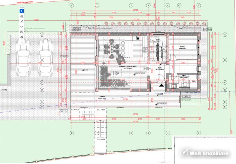 Teren intravilan autorizat, 780 mp, zona Sun Garden – Baciu. Proiect casa inclus - 3
