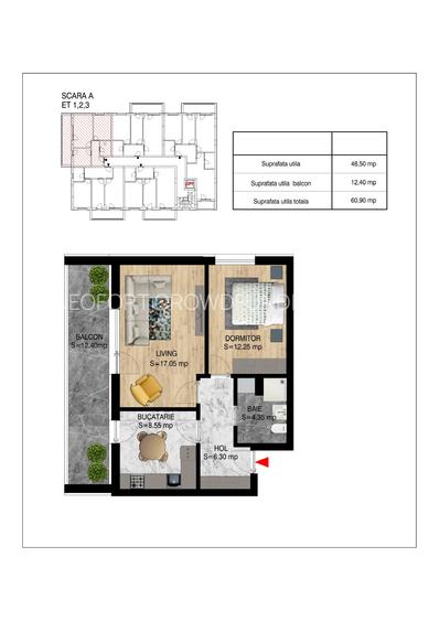 Ap 2 camere DECOMANDAT, 2 lifturi, INCALZIRE IN PARDOSEALA,  PREDARE SEPTEMBRIE - 15