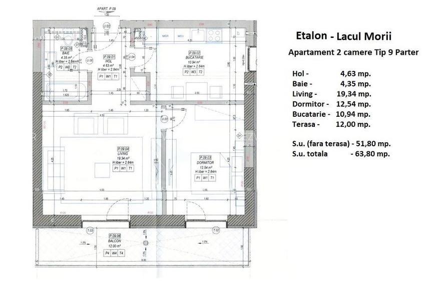 Apartament 2 camere,finalizat,centrala proprie,mutare rapida,TVA 21% inclus! - 21