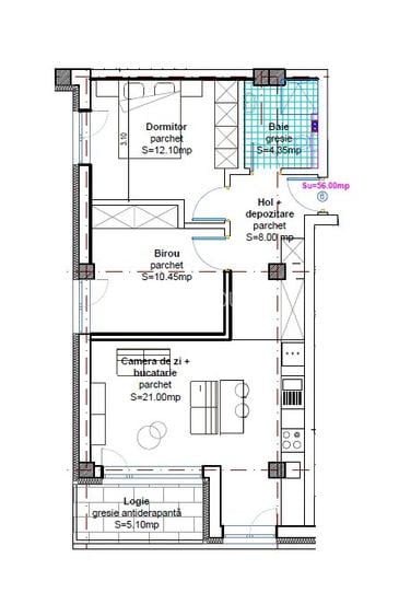Apartament 3 camere Baciu | 56 mp | Etaj 1 | Oportunitate unica! CF in luna mai! - 2