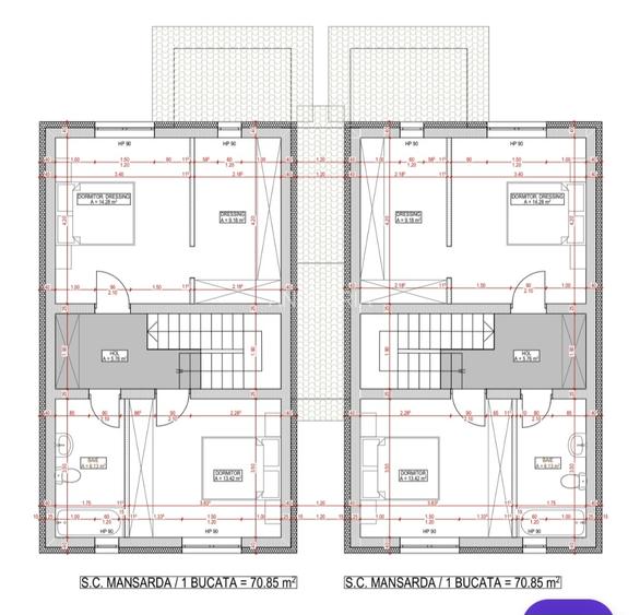 Duplex P+M despartit prin camera tehnica  intre Timisoara si Mosnita - 6