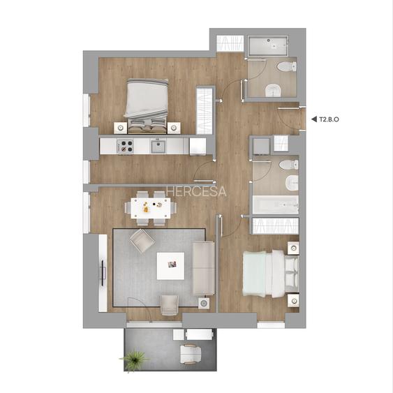 Apartament 3 camere | Hercesa Vivenda Residecias - 13