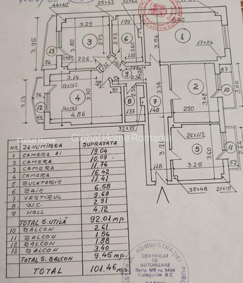 Aprtament 4 camere-101mp | Blv Decebal | Acces Stradal-Vedere Mixta - 15